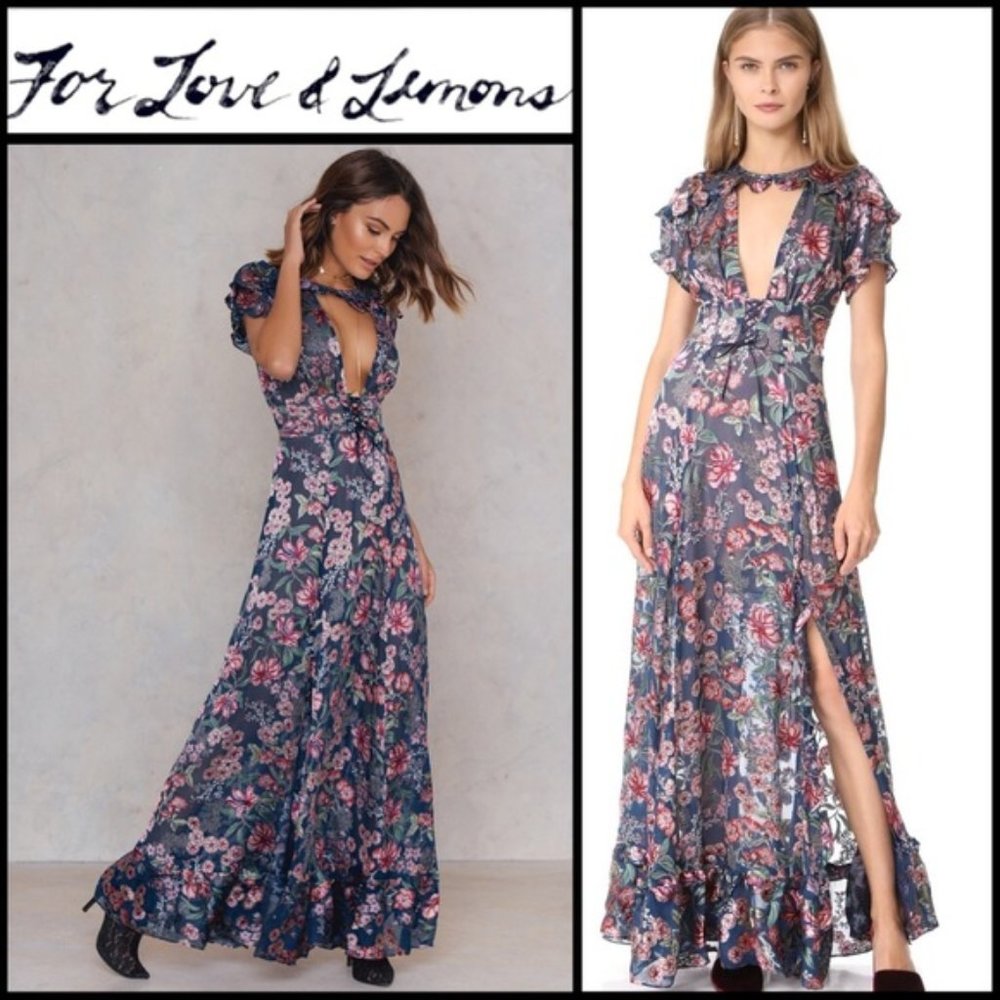 For Love & Lemons FLORA MAXI DRESS
